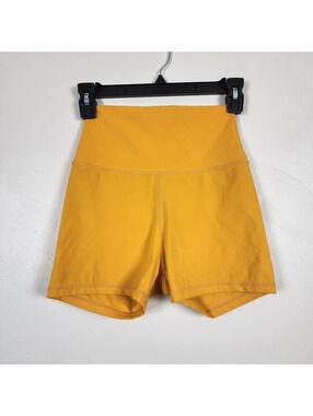 Gold Elite Mustard Yellow High Waist Athletic Shorts Size S